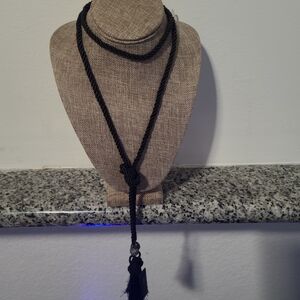 Elegant Black Rope Necklace